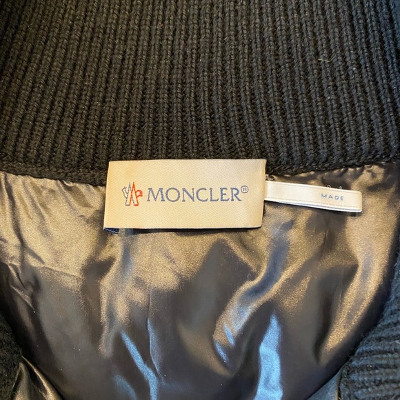 Moncler Black Quilted Padded Cardigan - Women's Size Medium - Picture 5 of 9